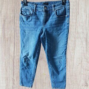 Talbots Womens Everyday Relaxed Capri Jeans 6P Mid-Rise Blue Denim